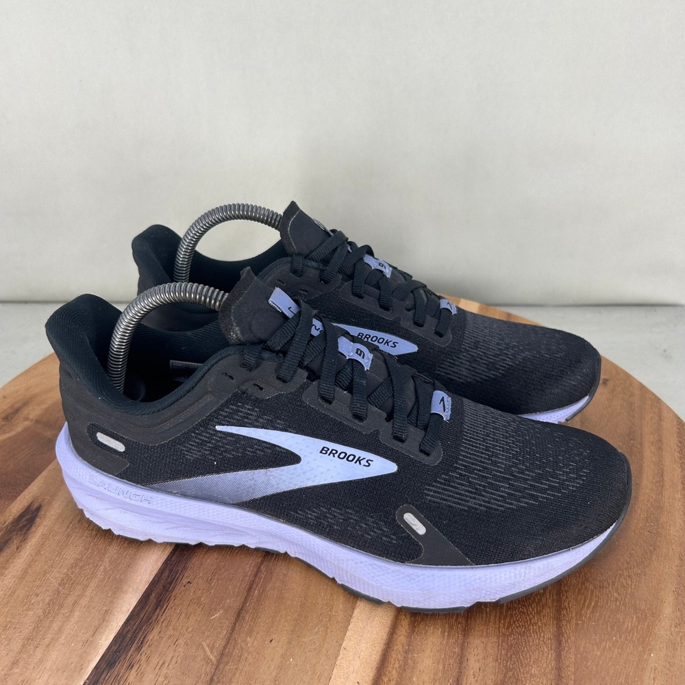 Brooks Launch 9 Womens Running Shoes Black Purple 1203731B060 Size 9 Medium B
